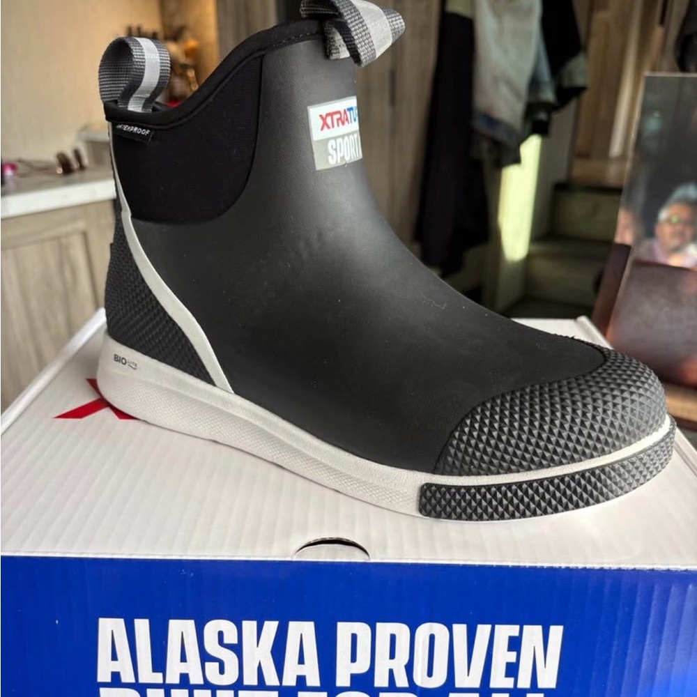 XTRATUF Sport Black Men's Slip-On Boat Shoes